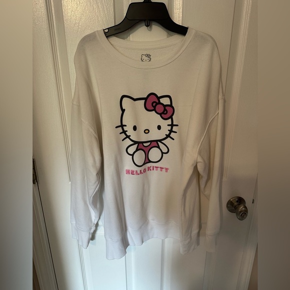 Hello Kitty White Sweatshirt with Pink Bow - Picture 1 of 3